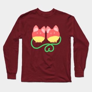 Twin Cherry Cats Long Sleeve T-Shirt